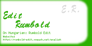 edit rumbold business card